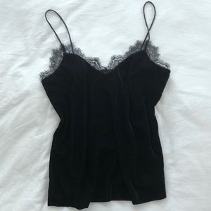 Velvet Lacy Tank Top